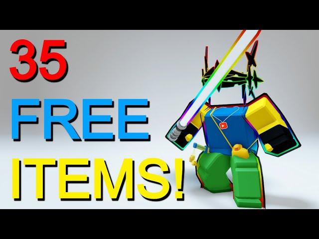 HURRY! GET THESE 35 FREE ITEMS! (RAINBOW & DOMINUS) ROBLOX EVENTS!