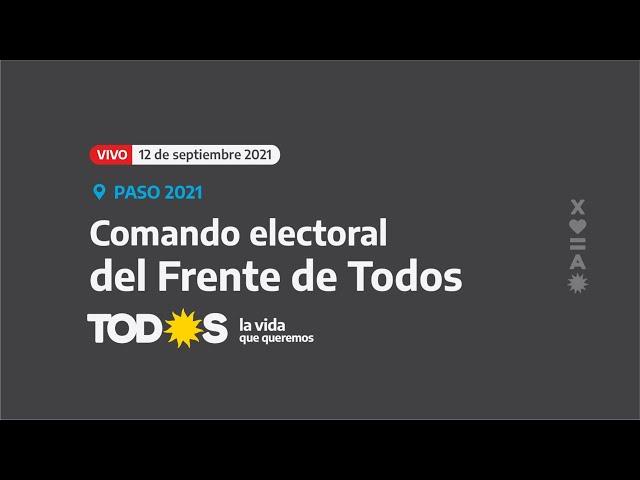 ⭕ EN VIVO | Comando electoral del Frente de Todos