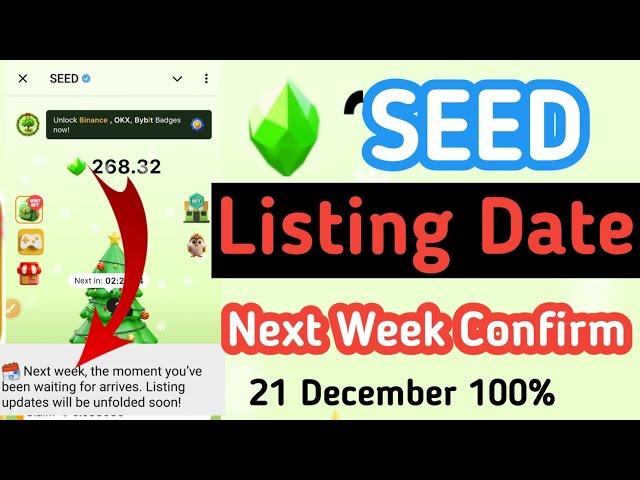 Seed Mining Airdrop Listing & Withdrawal Announced | #ajmain2023