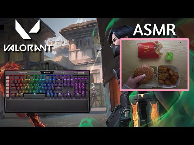 ASMR Gaming | VALORANT EATING MCDONALDS | Handcam + No Talking 