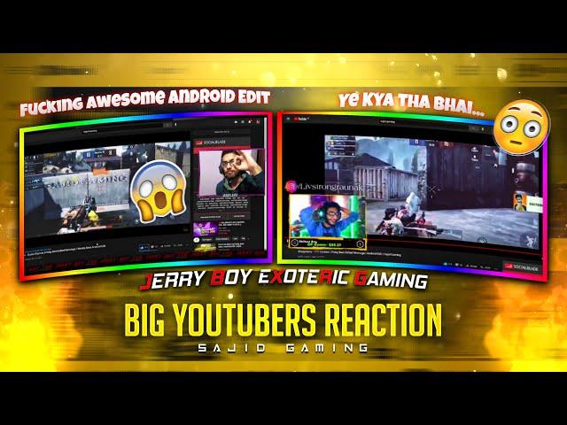 Big Youtubers React On My Montage  Jerry Boy, Zeher Awais, RxQ ThuGYT, Zoom Gaming, Siddha Gaming