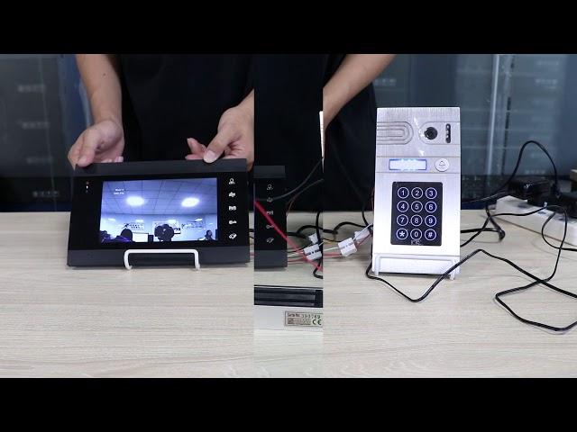 JeaTone Visiophone Filaire Interphone Vidéo PortierVidéo 86706+84211 Wiring + lock + Swipe card