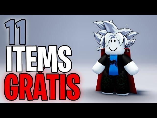 COMO PEGAR 11 ITENS GRÁTIS NO ROBLOX!