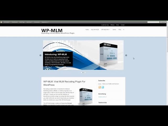 WP-MLM WordPress Plugin Installation Video