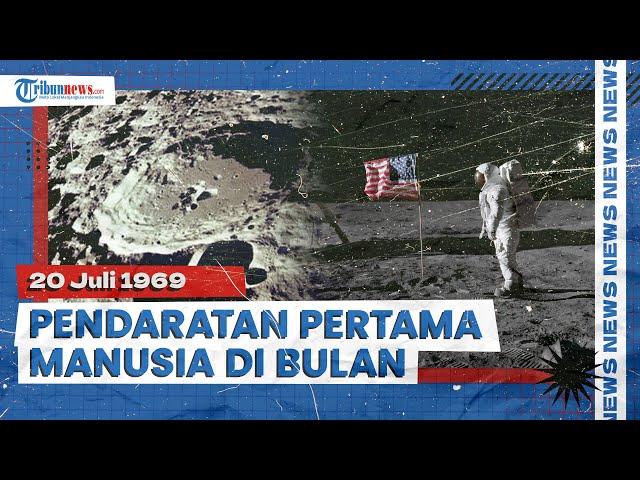 Pertama Dalam Sejarah, Manusia Berjalan di Atas Bulan, Neil Armstrong Mendarat dengan Apollo 11