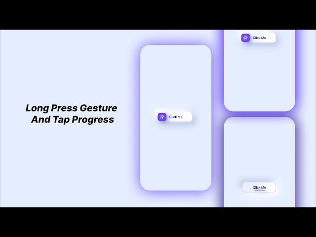 Long Press Gesture And Tap Progress Animation • SwiftUI