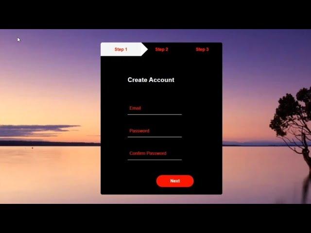 Multi Step Form Tutorial via HTML CSS & JAVASCRIPT