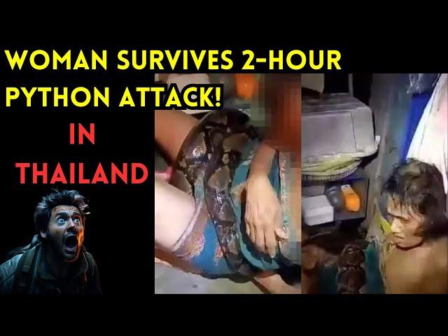 WOMAN RESCUED AFTER TERRIFYING PYTHON ATTACK IN THAILAND!