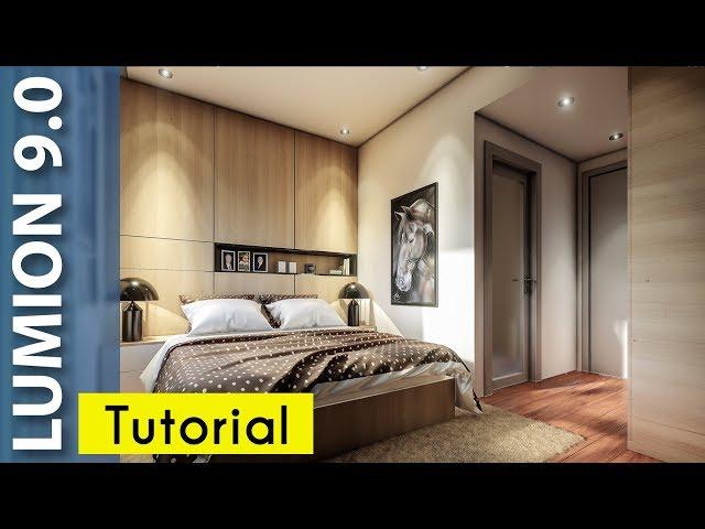 Lumion 9 Realistic Interior Tutorial #13 Bedroom