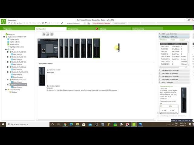 somachine, modicon m221 plc tutorial  1, new project starting