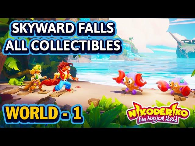 Nikoderiko The Magical World Skyward Falls All Collectibles - World 1 Gameplay Walkthrough