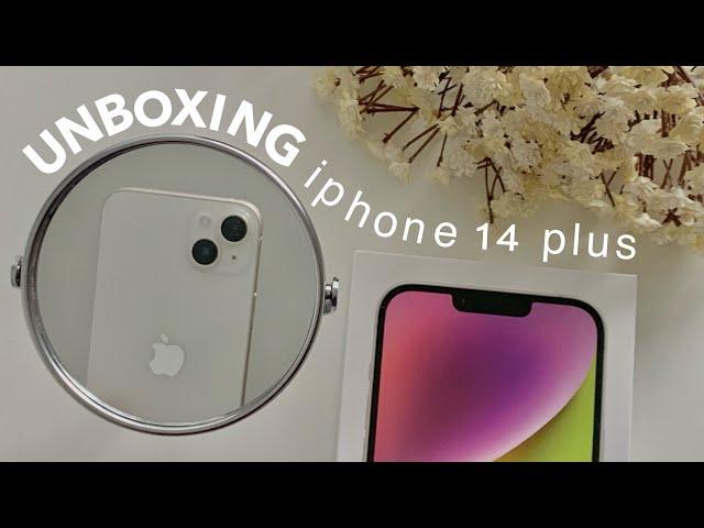 starlight iphone 14 plus  unboxing + set-up