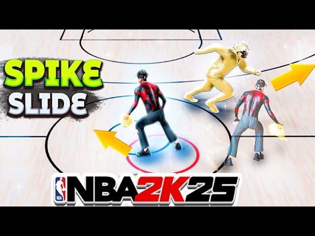 *NEW* “SPIKE SLIDE” meta DRIBBLE MOVE is DOMINATING NBA 2K25! Insane!