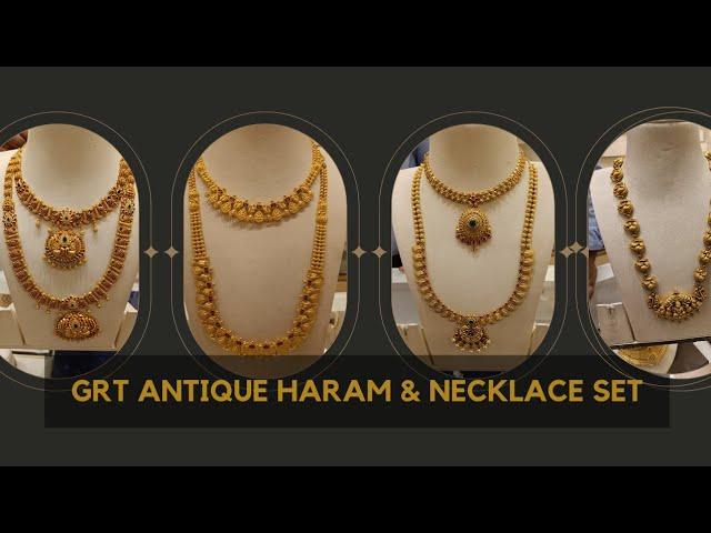 GRT JEWELLERY LATEST ANTIQUE AND SEMI ANTIQUE COLLECTION|HARAM AND NECKLACE| @tamizhthozhivlogs6600