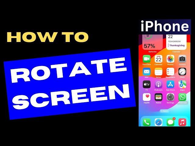 Rotate Screen through Assistive Touch on iPhone