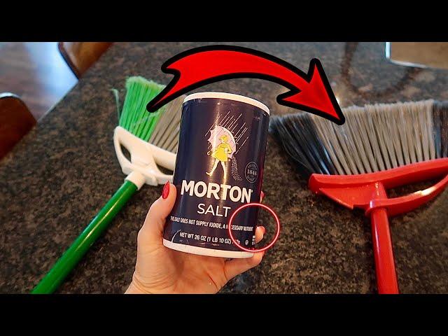 Pour Salt on your broom at NIGHT…THIS will blow your mind! 