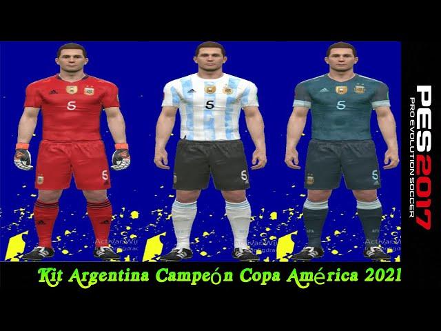 Kit Argentina Campeón Copa América 2021 by Jhon Pro Pes - Pes 2017 pc