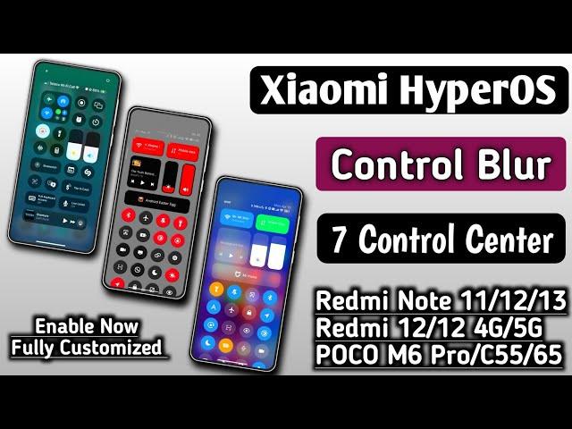 Top 7 HyperOS+MIUI 14 Control Centre Blur Feature, Enable Control Centre Blur Any Redmi, Xiaomi,POCO