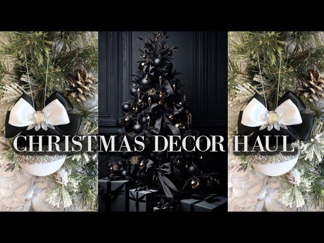 CHRISTMAS DECORATING 2024|BLACK & WHITE|CHRISTMAS DECOR HAUL|BLACK TIE CHRISTMAS