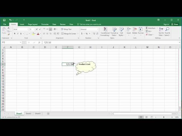 How to Add Cell Comments in Excel 2016