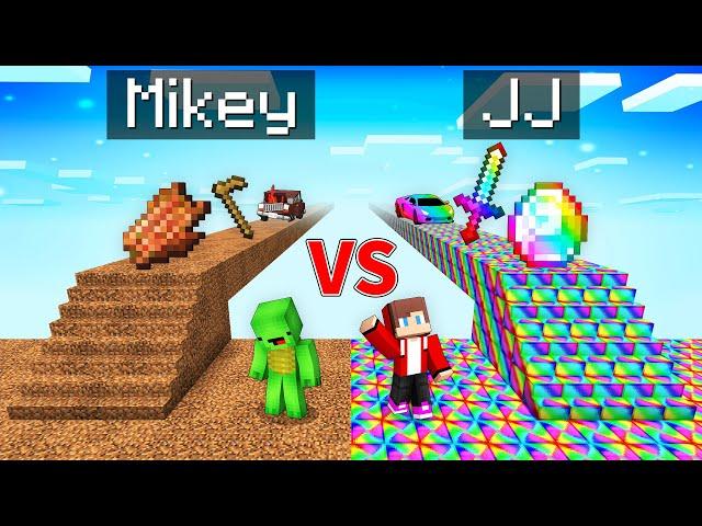 Mikey POOR vs JJ OP Bridge Survival Battle in Minecraft (Maizen)