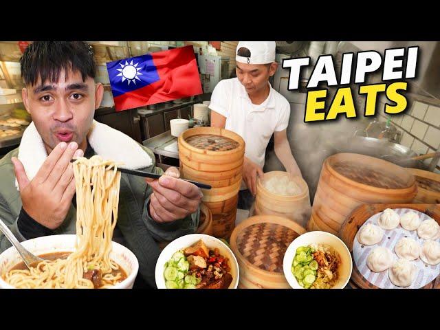 TAIPEI Street Food Tour! 10 BEST Taiwanese EATS! Beef Noodles, Pork Belly Rice, Xiao Long Bao