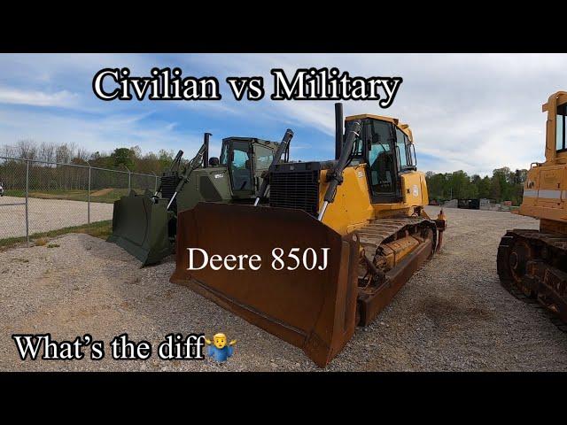 Differences between military and civilian 850J John Deere dozers @C_CEQUIPMENT 850JR