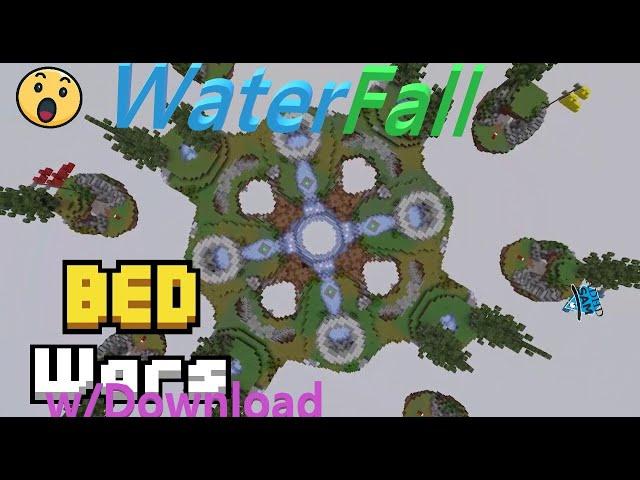 WaterFall Bedwars Playable Map Download for Minecraft Bedrock|MCPE