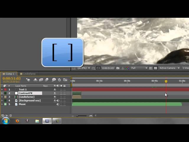 AE Basics 8: Timeline Basics 3 - Work-area & layer short-cuts