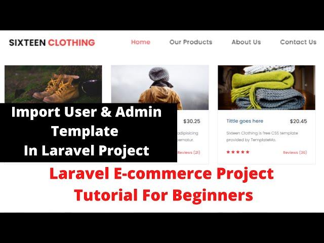 #3 Importing User & Admin Template In Laravel | Laravel E-commerce Project Tutorial For Beginners