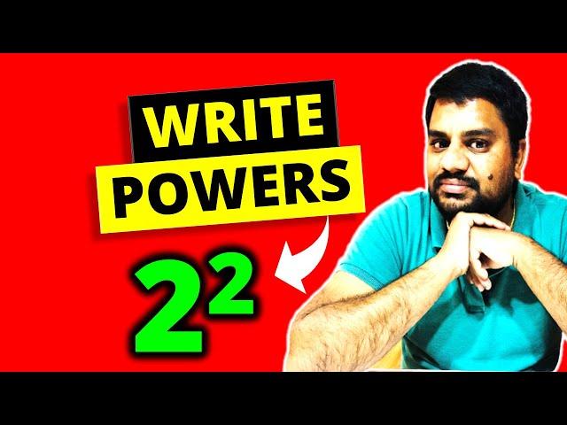 How To WRITE POWERS In Google Docs - [ Exponent or Superscript]