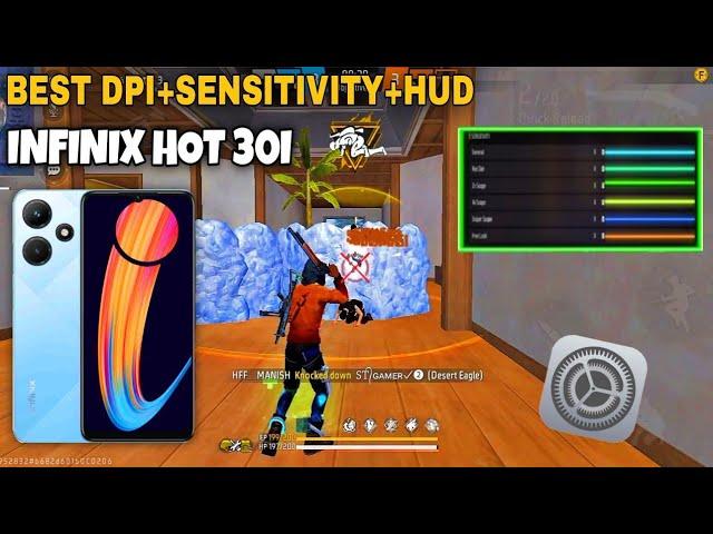 ️Infinix hot 30i free fire best dpi+sensitivity+hud || Infinix hot 30i free fire