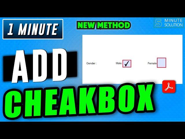 How to add a checkbox in pdf 2024 | Adobe acrobat tutorial