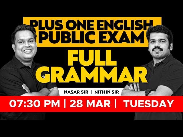 Plus One English - Public Exam - Full Grammar | XYLEM +1 & +2