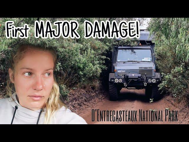 A FUN TRACK turned into DISASTER! - 1st bigger DAMAGE on our Unimog trekking the SOUTHWEST (Eps. 2)