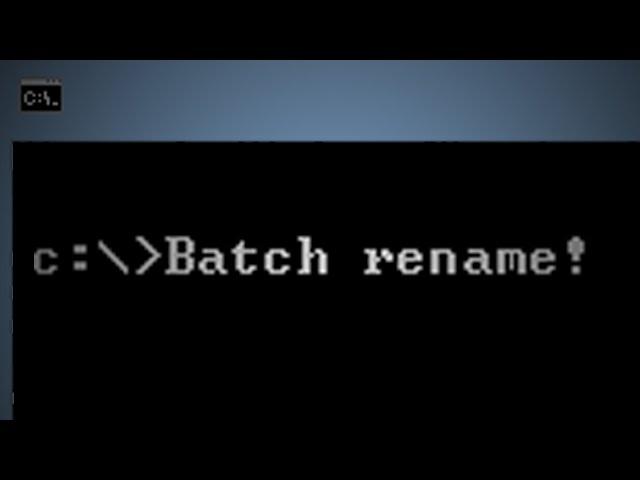 Batch rename multiple files inside Windows