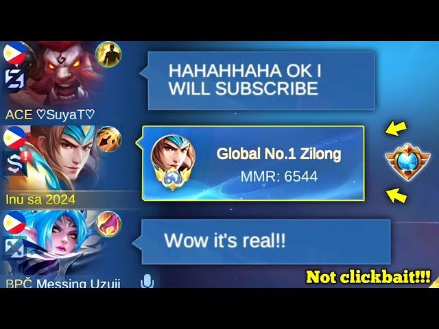 THEY LAUGHED AT MY TOP 1 GLOBAL ZILONG| MY PRIME IS NOT YET OVER!!!