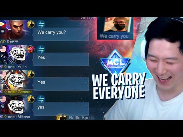 Gosu General and his teammates tried hard to carry in MCL | Mobile Legends