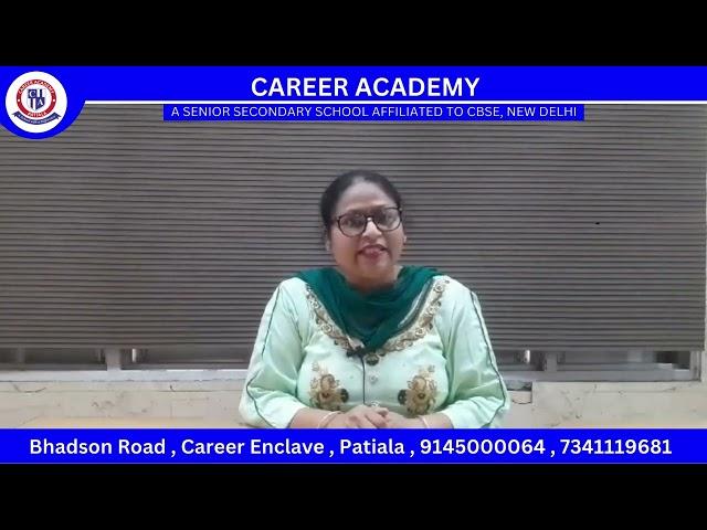 CAREER ACADEMY SCHOOL - (Message From Our Primary Coordinator)