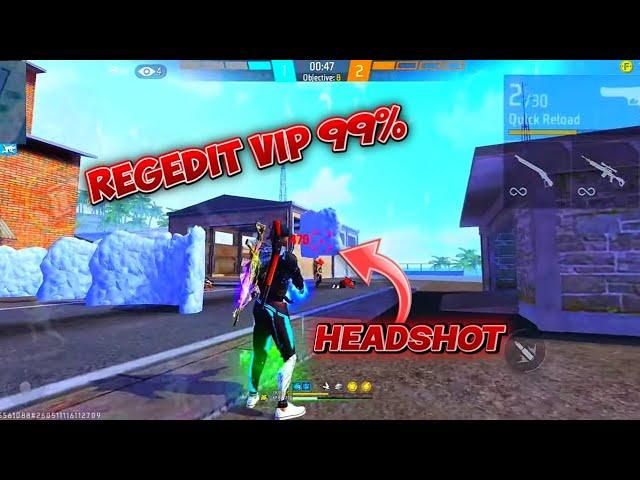 REGEDIT VIP 99%‼️ LOCK PALA FF MAX & FF ORI BISA AUTO HEADSHOT SENSI 99% AIM FUL MERAHHH