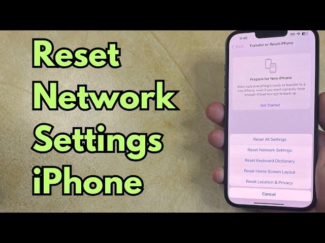 How to Reset Network Settings on iPhone