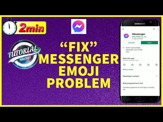 How to Fix Messenger Emoji Problem | Facebook Messenger Emoji Not Showing Error [SOLVED]