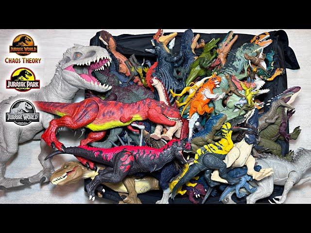 300 Super Colossal Box of Dinosaur Toys! Jurassic World Chaos Theory Dinosaurs, Ceratosuchus, Raptor