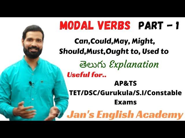 Modal Verbs | Part - 1 | English Grammar in Telugu #jansenglishacademy