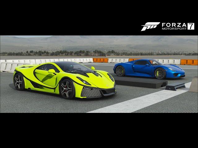 Fm7 Dragrace - Porsche 918 Spider Vs Spania GTA Spano