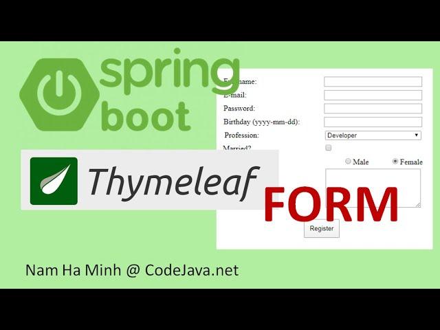 Spring Boot Thymeleaf Form Handling Tutorial