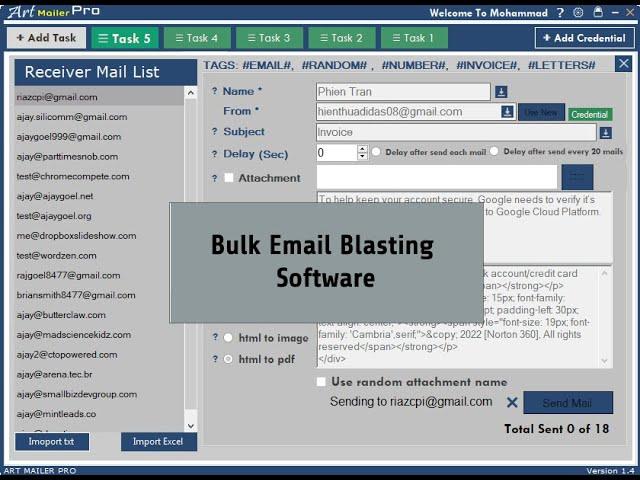 Bulk Email Sender | BM2 Ultra using Gmail API | 90% Inbox In Gmass