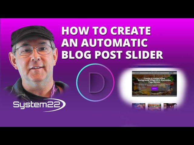 Divi Theme How To Create An Automatic Blog Post Slider 