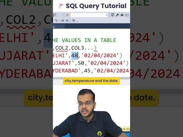 How to Use the INSERT Command in SQL Server | SQL Tutorial Day 7