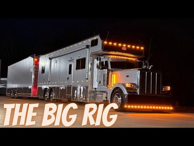 The BIG Rig! 2021 Peterbilt 389 S&S Motorhome Conversion with Matching  40' Liftgate Trailer